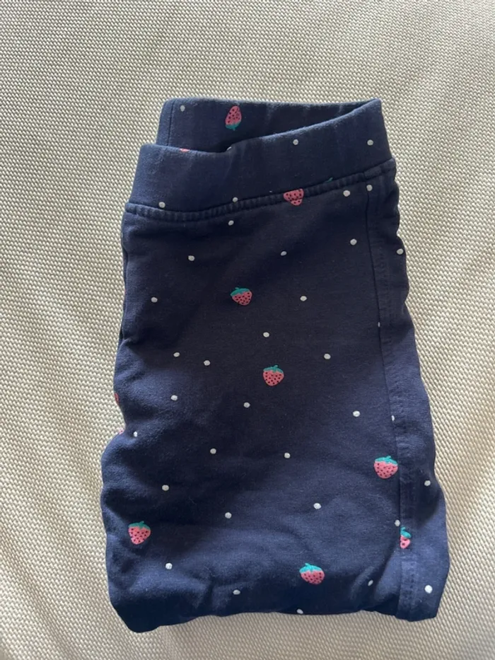 Pantalon bleu marine à motif fraises - photo numéro 3