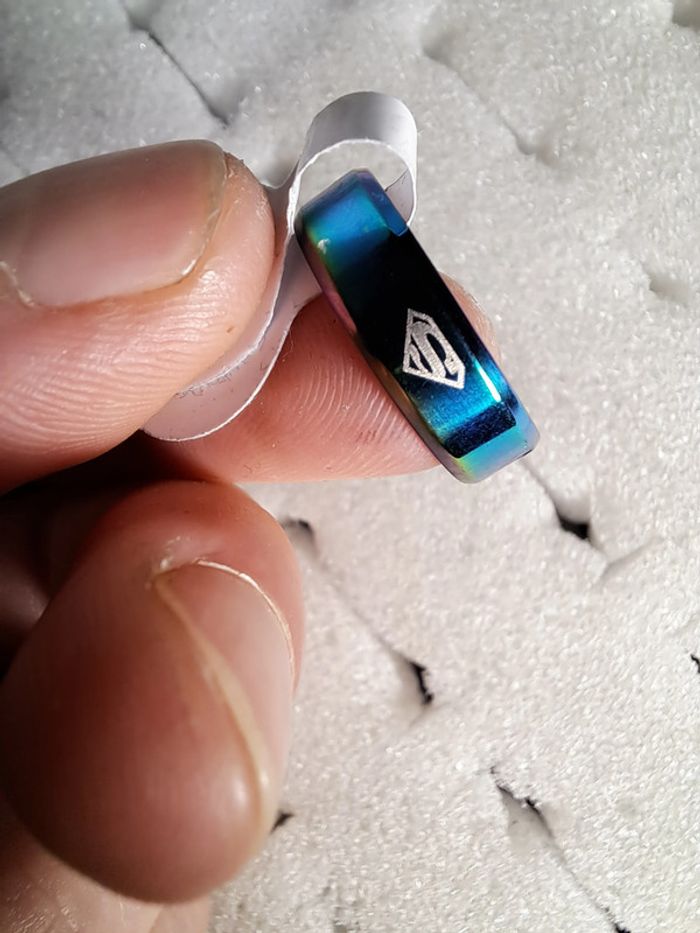 Bague acier inoxydable motifs