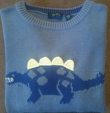 Pull bleu manches longues. 
