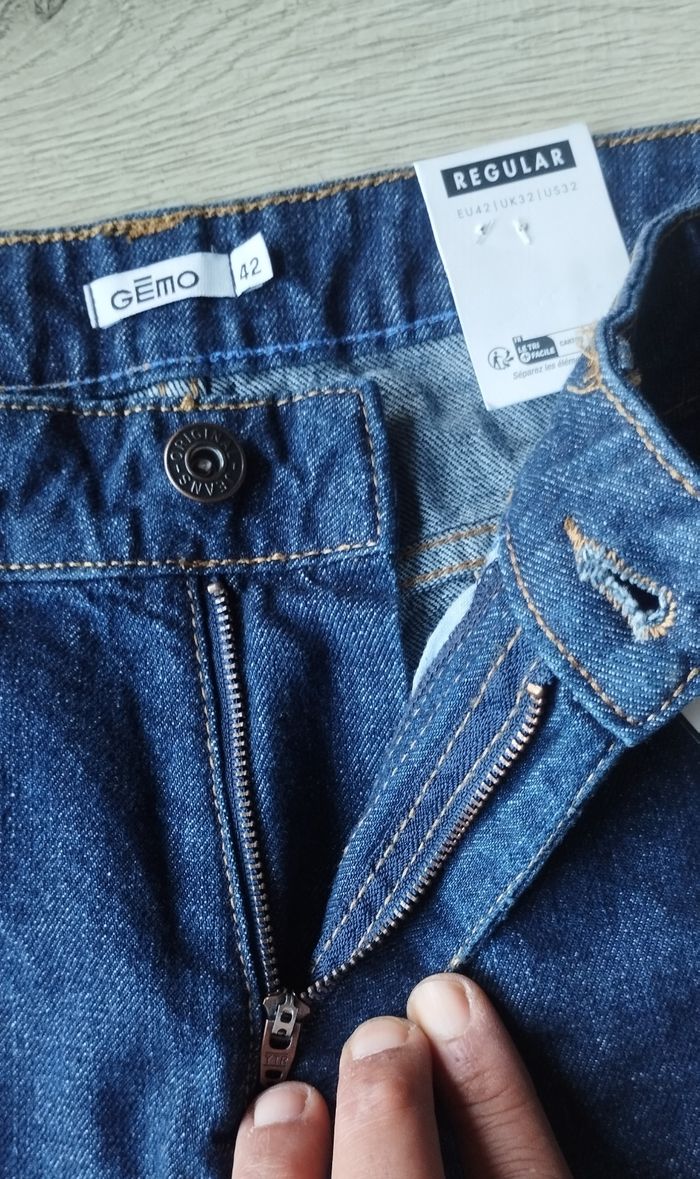 Jean Homme GÉMO Regular  taille 42 (US 32)  neuf étiquettes - photo numéro 6