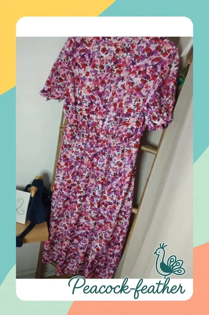 Robe rose fleurie 42 - photo numéro 7