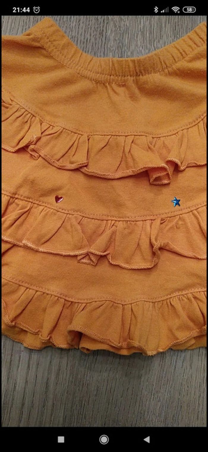 Ensemble jupe et tee-shirt orange 2 ans - photo numéro 4