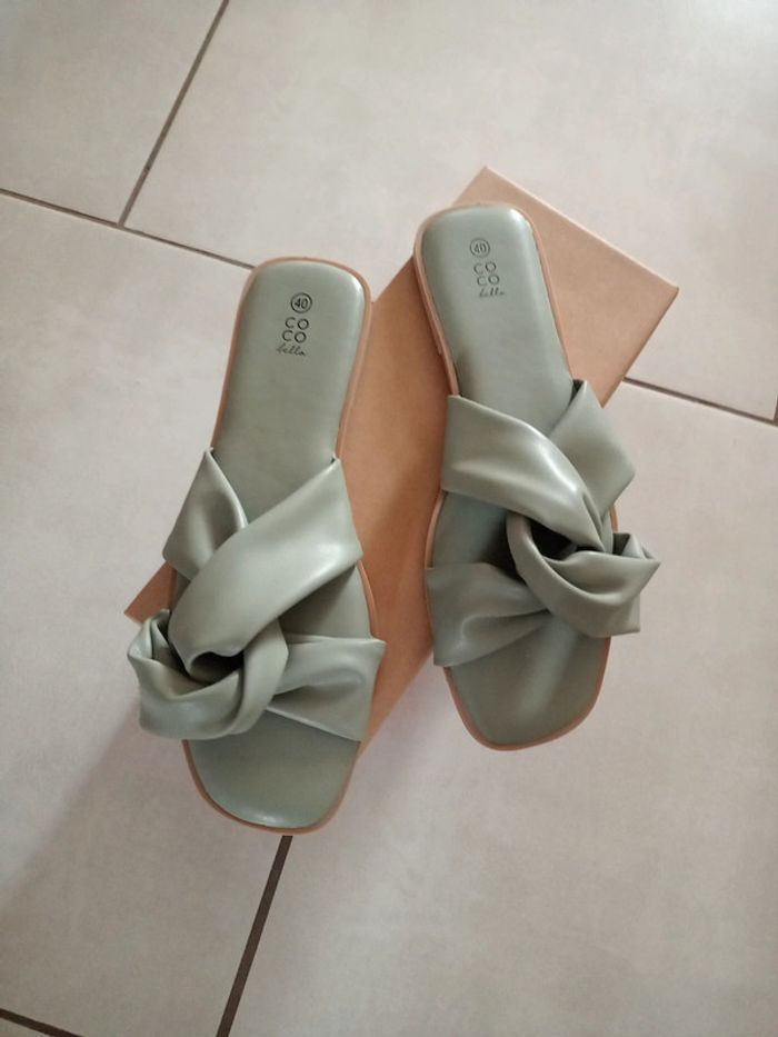 Mules femme verte pointure 40 neuves - photo numéro 2