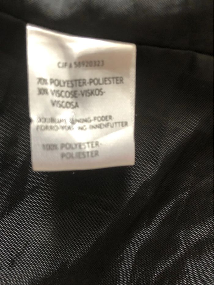 AN124- Manteau noir chic avec strass et perles T 50 (48-50) porté 1 soirée - photo numéro 14