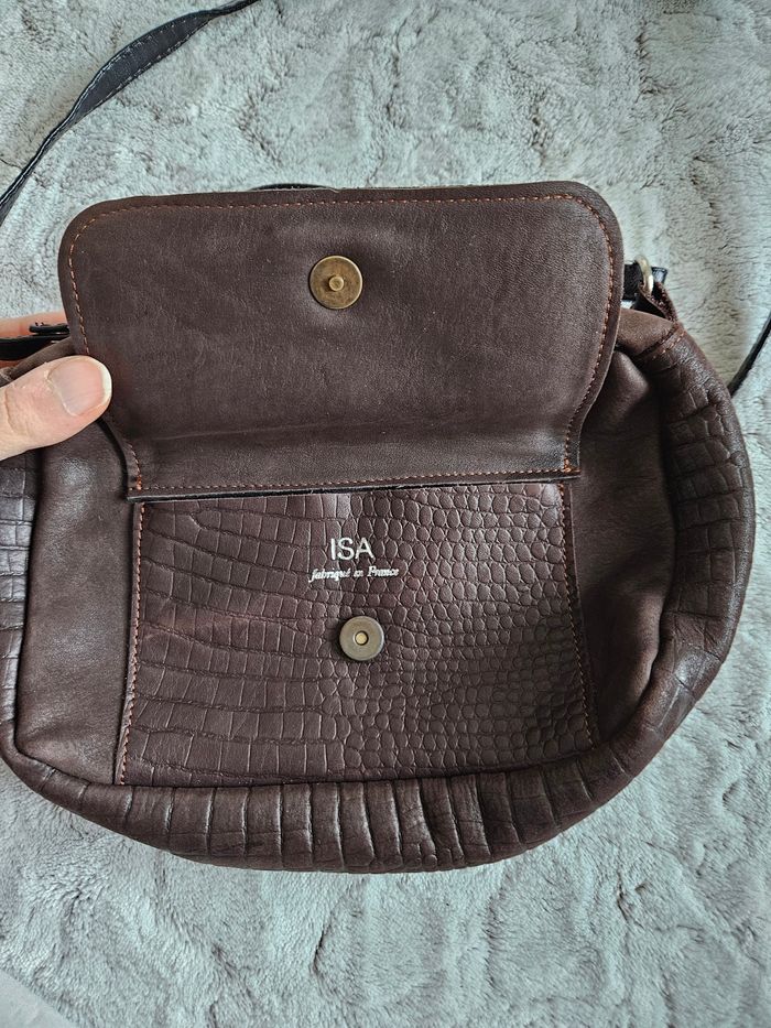 Sac bandoulière cuir créatrice Isa on the road - photo numéro 8