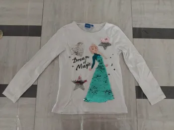 Tee-shirt reine des neiges manches longues