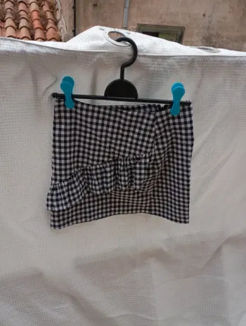 jupe à carreaux noire et blanche - Miss Liberto 12 ans