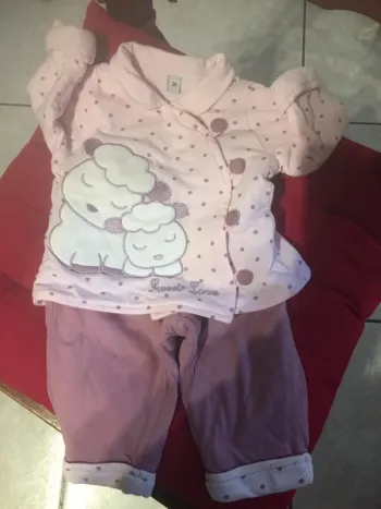 Ensemble matelassé rose 3M
