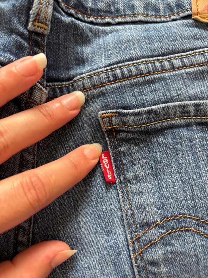 Jean Levi’s 505 straight bleu délavé taille basse taille L/40 L32 y2k vintage 00s - photo numéro 15