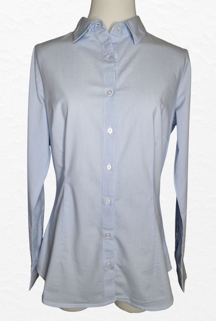 Chemise K Woman – 40 – Blanc/bleu clair – État : Très bon