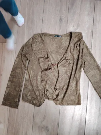 Blouse Zara à volants  jacquard