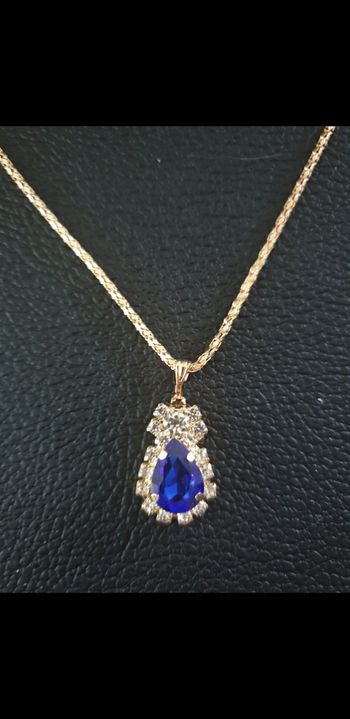 Parure "Goutte" bleue