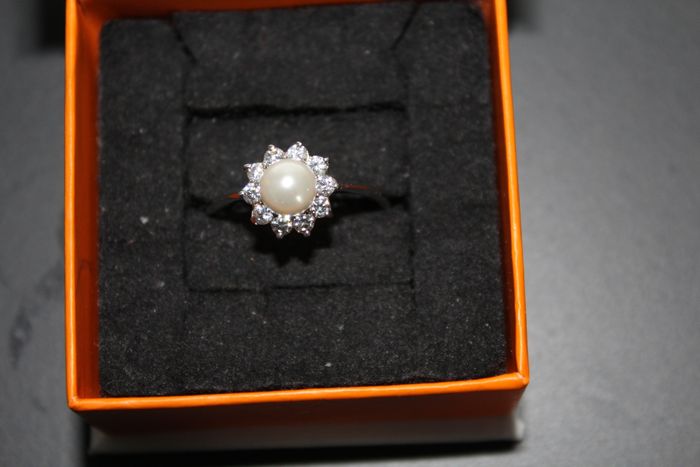 Bague argent /perle