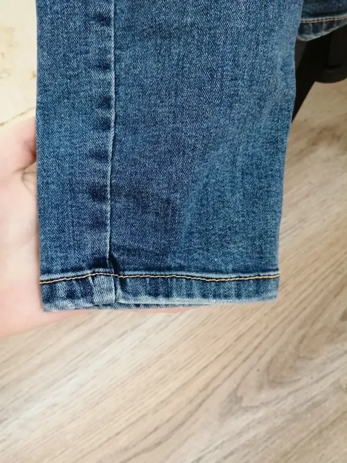 Jeans skinny bleu taille haute fermeture boutons / don't call me jennyfer / (44) - photo numéro 4