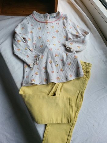Ensemble gai fleuri 18 mois