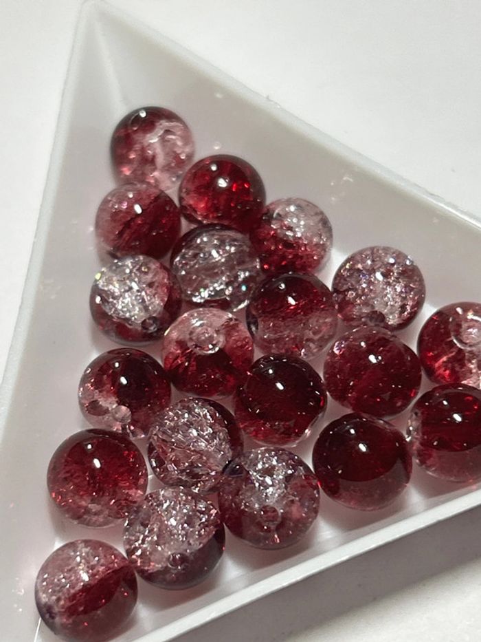 A740, 21 perles craquelées 8mm - photo numéro 3