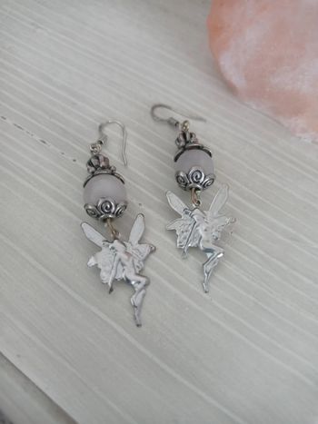 Boucles d'oreilles quartz rose
