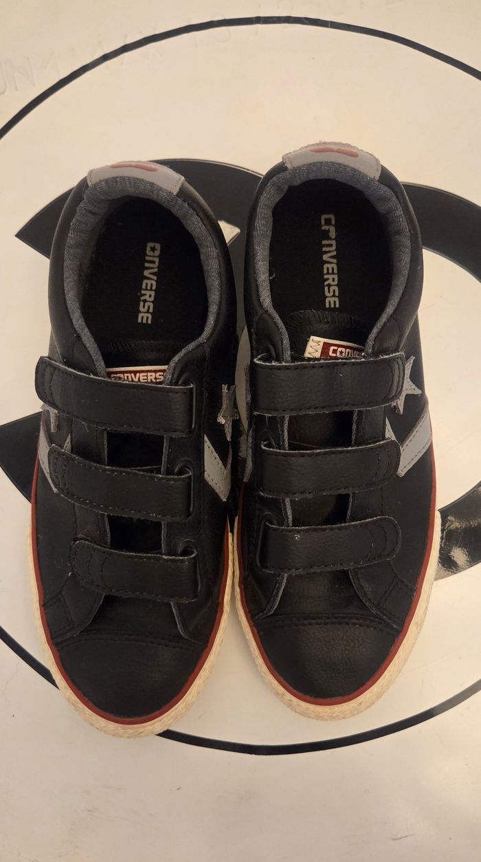 Converse All Star Pro Leather Junior noir  scratchs – T37 – excellent état – cuir - photo numéro 3