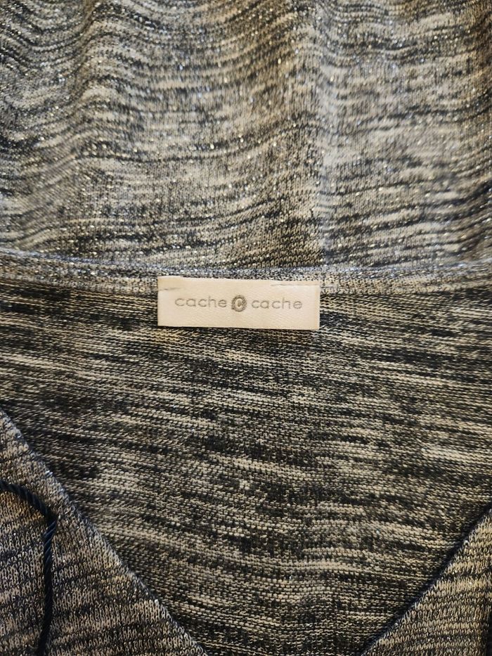Haut gris chiné brillant Cache Cache – femme T.L - photo numéro 7