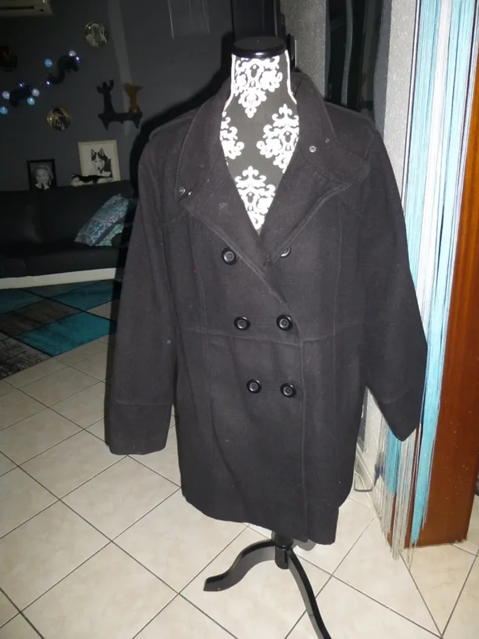 impeccable manteau veste noir in extenso taille 52
