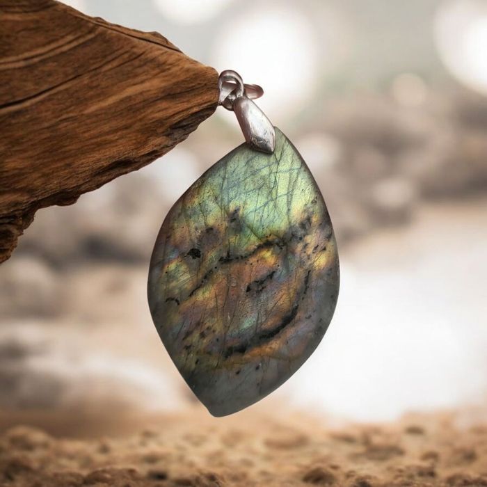 Pendentif labradorite, pierre de protection - photo numéro 3