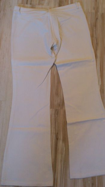 pantalon blanc côtelé