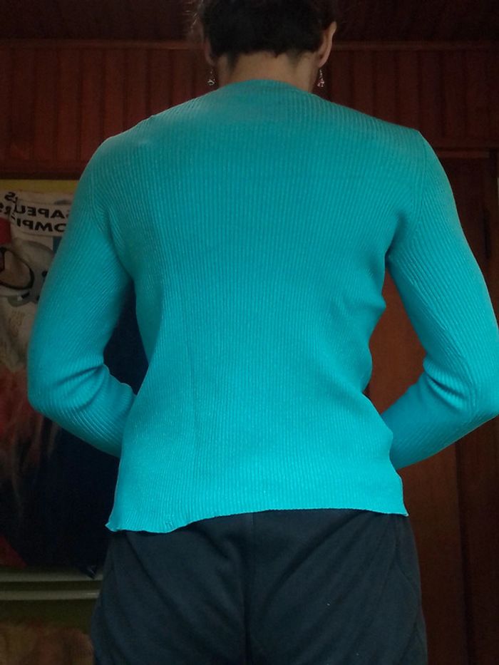 Pull femme bleu turquoise Pimkie - photo numéro 6