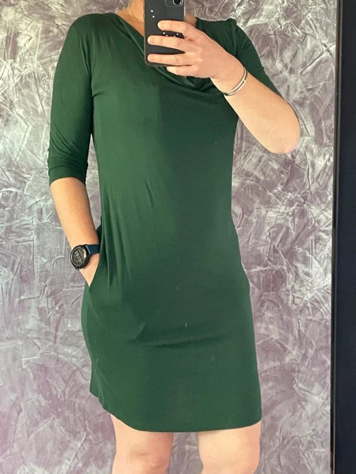 Magnifique robe verte fluide Stefanel - photo numéro 7
