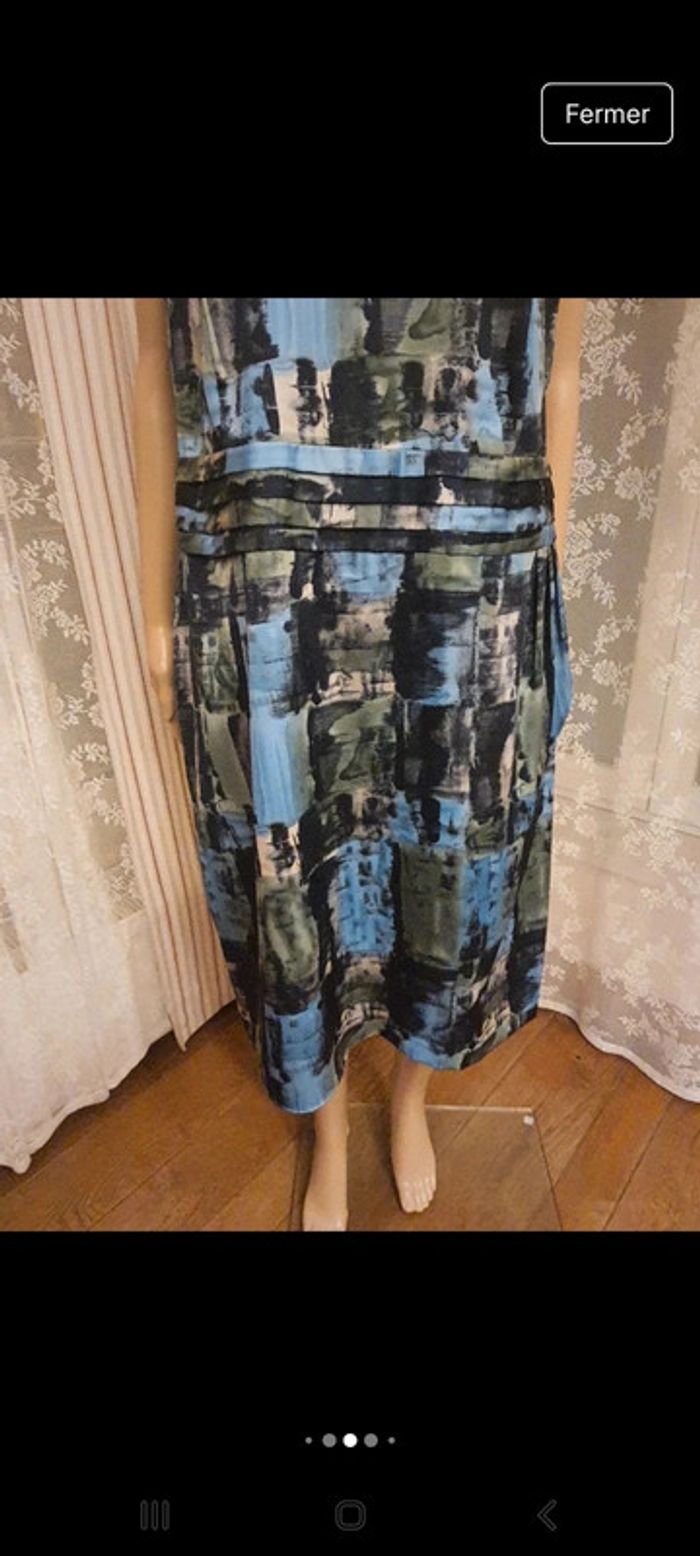 Robe bleu/vert Sixth Sense C&A fr 48 - photo numéro 3