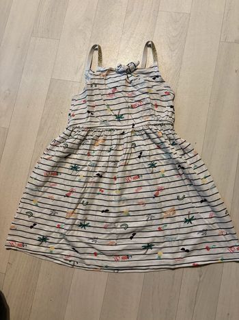 Petite robe à bretelles, à rayures et motif, 3/4 ans plus d’étiquette