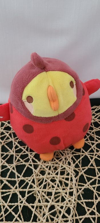 Peluche Molang le poussin piu piu déguisé en coccinelle