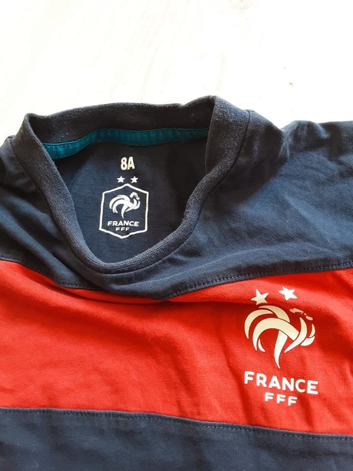 T-shirt tricot équipé de France FFF foot coton T. 8 ans - photo numéro 3