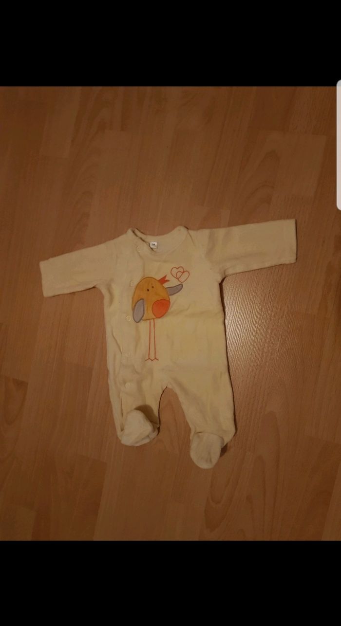 Grenouillère velours bébé mixte 3 mois