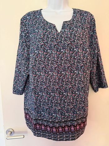 Blouse manches 3/4 colorée