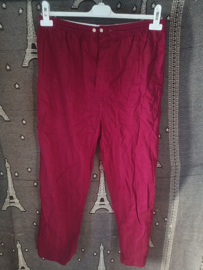 Ensemble pyjama homme bordeaux taille L-XL - photo numéro 5