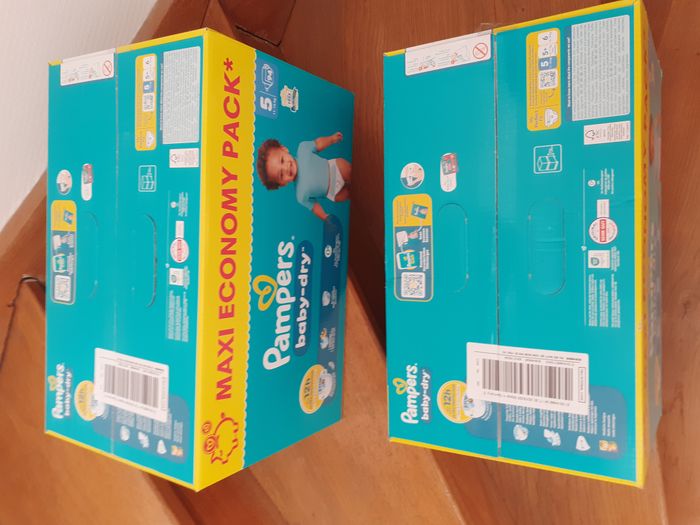 188 couches Pampers Baby Dry Taille 5 👶2 PACKS - photo numéro 2