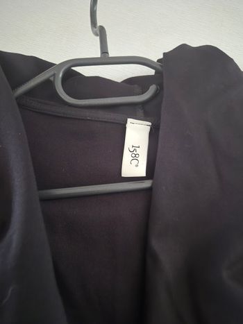 Veste longue noire et blanche 158C