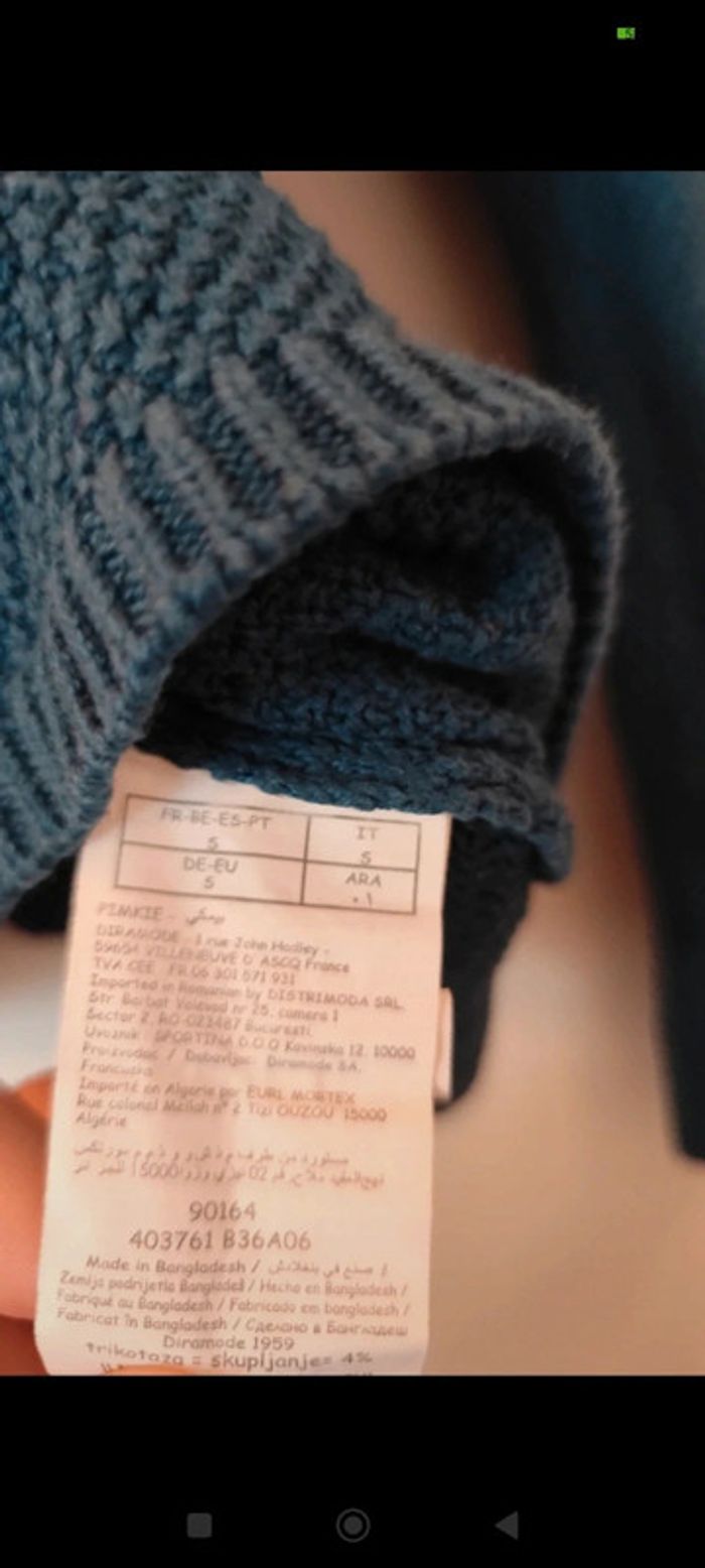 Pull à fines mailles bleu taille S Pimkie - photo numéro 5