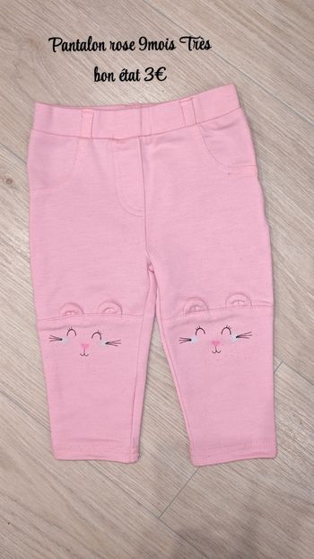 Pantalon rose 9mois 