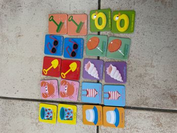 Petit jeu Mémory thème plage