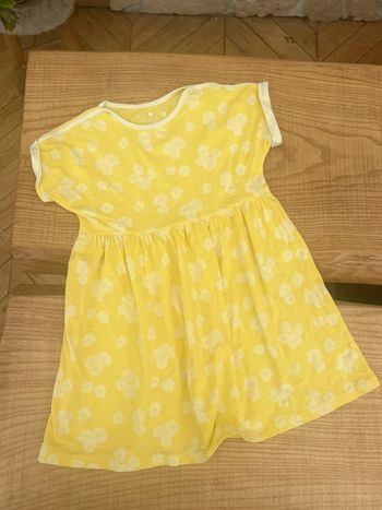 Robe d’été sergent major jaune à fleurs 7 ans fille