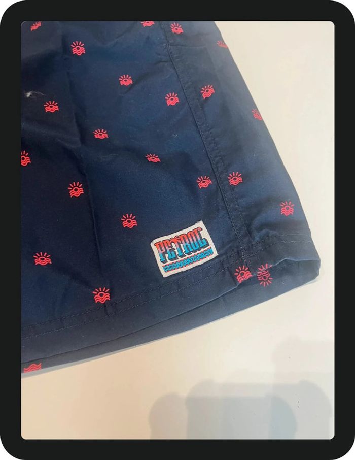 Short de bain bleu marine et rose avec des soleils Petrol Taille XXL - photo numéro 2