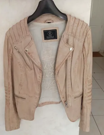Blouson en cuir femme T38