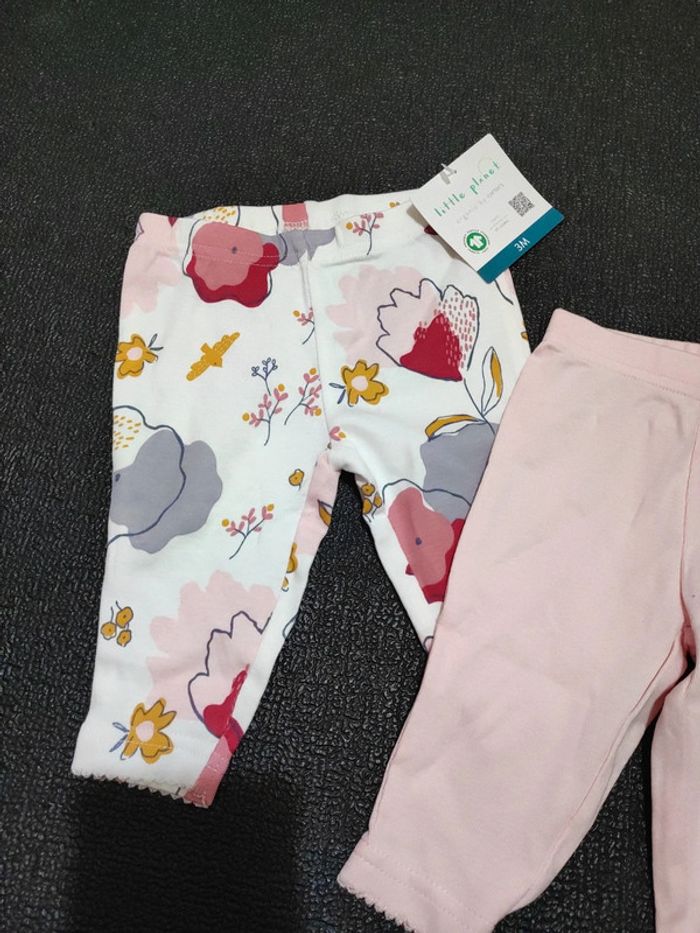 Lot de deux leggings fille - photo numéro 2