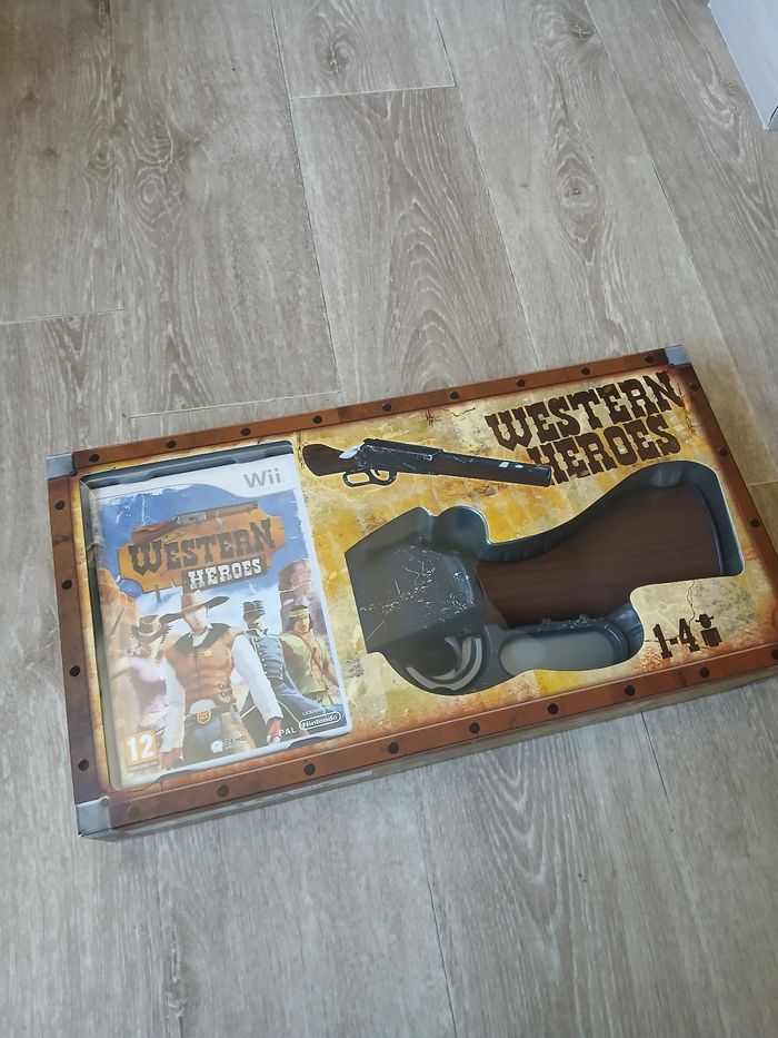 Coffret jeu de wii Western heroes avec fusil - photo numéro 1