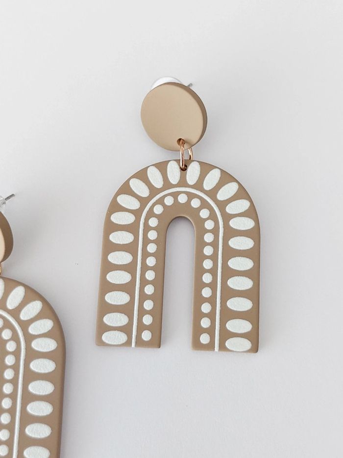 Boucles d'oreilles boho chic - inspiration zag- acier inoxydable 🌴 - photo numéro 3