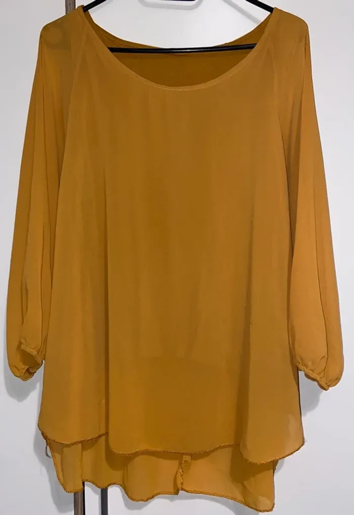 Blouse fluide moutarde - photo numéro 4