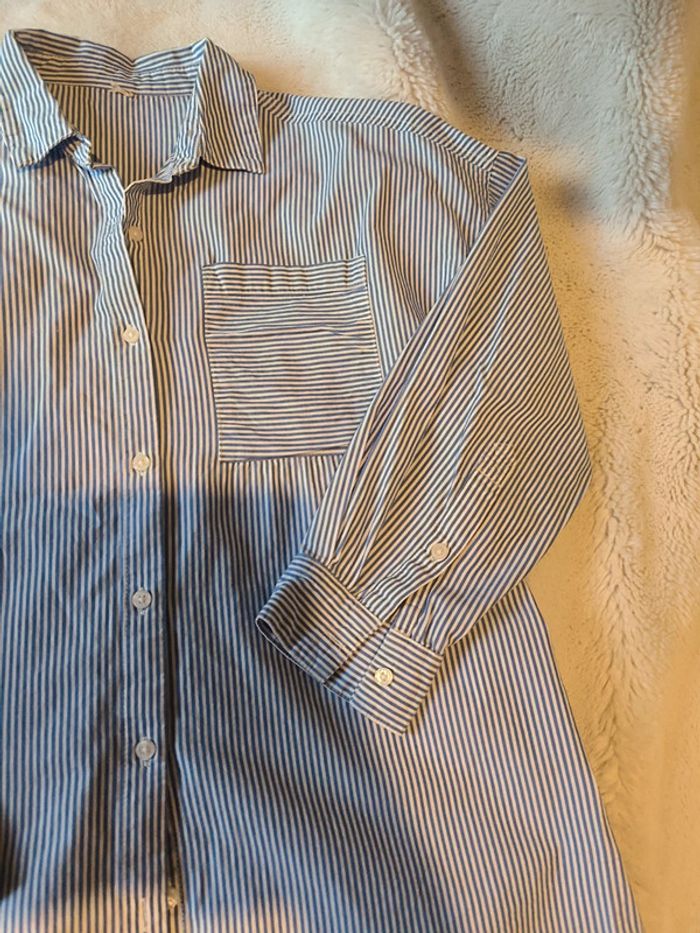 Chemise rayée bleu et blanc - photo numéro 4