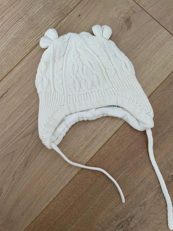 Bonnet H&M naissance blanc neuf