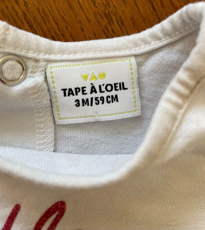 T-shirt à manches longues bébé fille 3mois - photo numéro 3